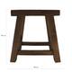 Stool 4 legs teak wood 40x30x45cm - Natural