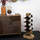Weinregal Quinn - Holz - 36x36x85cm - Braun