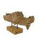 Root teak wood on stand 58x14x30cm