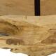 Bowl round teak wood with candle holder 20x20x8cm - Natural