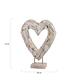 Ornement Coeur Cardiff - Teck - 58x15x70cm - Blanc