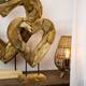 Statue heart open erosion wood on stand 58x15x70cm