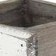 Box planter rectangular fir wood with plastic 12x10x9cm