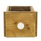 Box planter rectangular fir wood with plastic 12x10x9cm - Natural