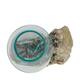 Racine - Teck lave avec verre - 18x13x18cm - Blanc