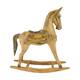 Rocking horse albizia wood 60.5x17.5x60cm - Brown