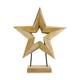 Statue star open erosion wood 58x13x68cm
