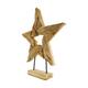 Statue star open erosion wood 58x13x68cm