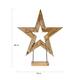 Open star on stand M teak 78x15x88cm - Natural