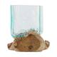 Wortel - Teakhout met glas - 22x12x15cm - Natuurlijk