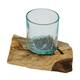 Root gamal wood with glass 23x15x16cm