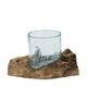Root gamal wood with glass 27x16x16cm