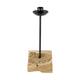 Bougeoir - Bois de teck - 11x7,5x28cm - Naturel