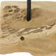 Bougeoir - Bois de teck - 11x7,5x28cm - Naturel