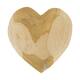 Bol - Coeur - Bois de teck - 25x25x4,5cm - Naturel
