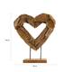 Ornament Evelyn - Teak hout - 48x38x12 cm - Bruin
