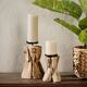 Root driftwood with candle holder 17x17x23.5cm - Natural