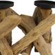 Pillar candle holder driftwood 52x19x19cm - Natural