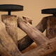 Pillar candle holder driftwood 52x19x19cm - Natural