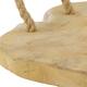 Slice teak wood with handles 28x28x3.5cm - Natural