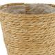 Basket round grass with plastic 27x27x21cm  - Natural