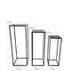 Table dappoint Bruges - Metal - 27x27x77cm - Gris