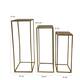 Side table square metal 27x27x77cm S/3