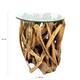 Table root with glass 60x60x57cm Ø60cm