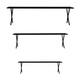 Tray metal on stand 71.5x18x19cm  - Black
