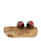 Winebottle holder teak wood 35x18x9cm - Natural