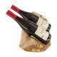 Winebottle holder teak wood 35x18x9cm - Natural