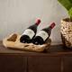 Winebottle holder teak wood 35x18x9cm - Natural