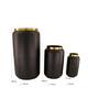 Vase Leicester - Metall - 34x18x18 cm - Schwarz