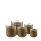 Basket round waterhyacinth with plastic 58x58x60cm S/5