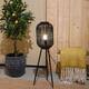 Lampadaire Essen - Bambou - 30x30x97cm - Noir
