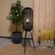 Staande lamp Essen - Bamboe - 35x35x117cm - Zwart
