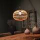 Ceiling light bamboo 38x38x27cm