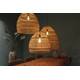 Ceiling light rattan 68x68x76cm S/3