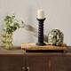 Tray teak wood on stand 58x18x9cm S2 FSC 100% - Natural