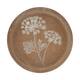 Tray round mdf 38x38x2.5cm FSC 100% - Brown