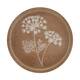 Tray round mdf 48x48x2.5cm FSC 100% - Brown