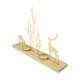 Tealight holder deer metal / pine wood 38x8x28cm FSC 100%
