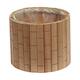 Planter round poplar wood with plastic 27x27x22cm S/2 FSC 100%