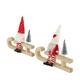 Figurine gnome fabric on sleigh mdf 20x2x19cm C/2 FSC 100%