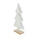Statue tree mdf with fabric 14x5x28cm FSC 100% - Silver
