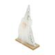 Figurine gnome mdf with fabric 14x5x22cm FSC 100% - Silver