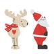 Figurine reindeer santa plywood 4.5x1.5x9cm 6pc A/2 FSC 100%