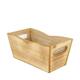 Planter rectangular pine wood with plastic 28x18x14cm S/3 FSC 100%