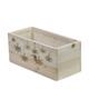 Planter rectangular snowflake pine wood with plastic 28x14x14cm S/3 FSC 100%