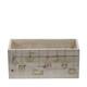 Planter rectangular Christmas pine wood with plastic 28x14x14cm S/3 FSC 100%